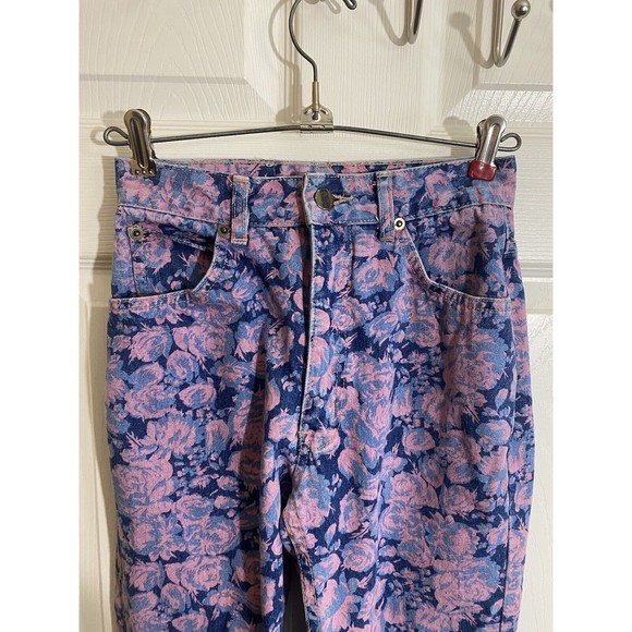 Vintage Early 80s Squeeze In Floral All Over Print Women’s Jeans Size 3 - Picture 10 of 16